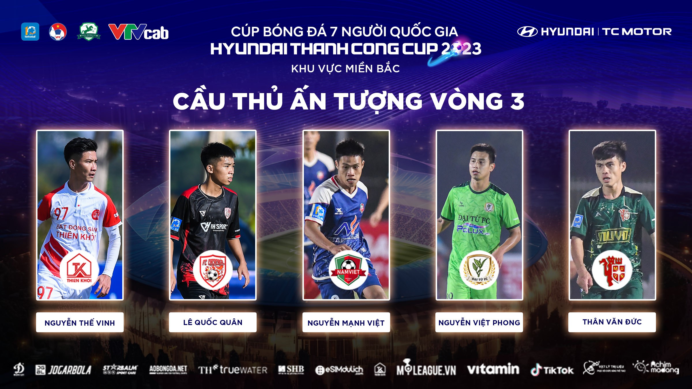 Bình chọn cầu thủ ấn tượng vòng 3 VSC-S3 khu vực miền Bắc